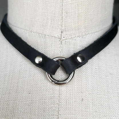 Western Choker Necklace With Easy to Change Pendant Ring