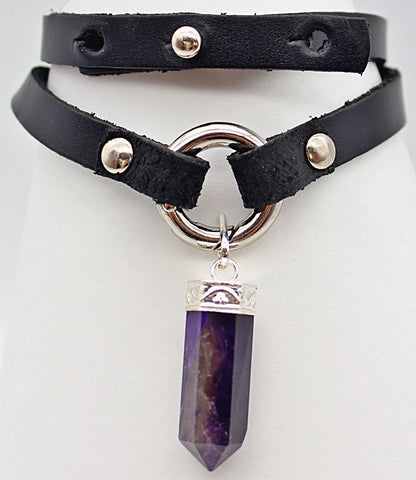 Western Choker Necklace With Easy to Change Pendant Ring