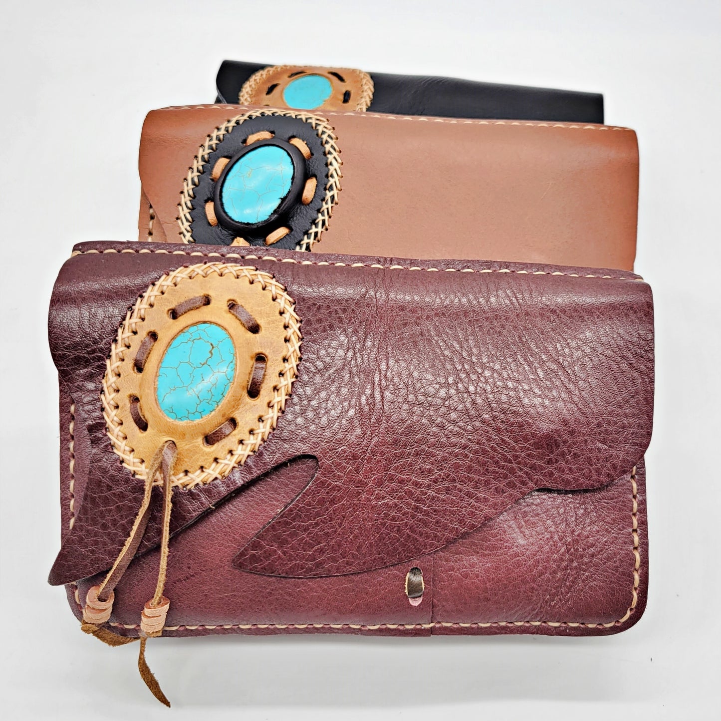 Handmade crossbody/ clutch bag with stone