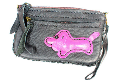 Handmade genuine cowhide leather clutches/wristlets with animal designs : CLC-03 - Atlas Goods