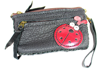 Handmade genuine cowhide leather clutches/wristlets with animal designs : CLC-03 - Atlas Goods