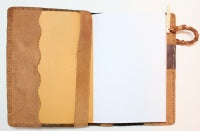 Handmade large Leather journal with buckle design/  blank paper