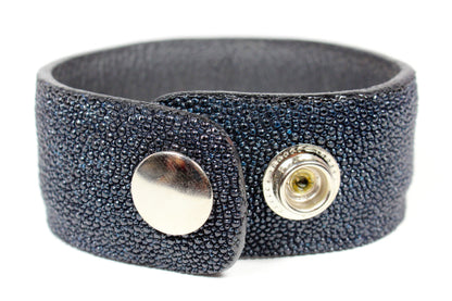 Handmade genuine stingray leather bracelet/ cuff
