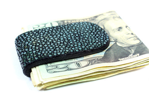 Genuine stingray leather money clip: SR-MC-01 - Atlas Goods