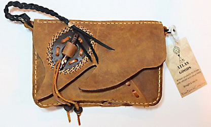 Handmade crossbody/ clutch bag with bone, stone or fossil