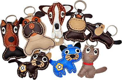 Handmade Leather animal keychains