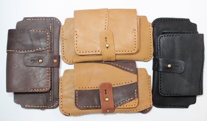 Handmade leather phone /card case