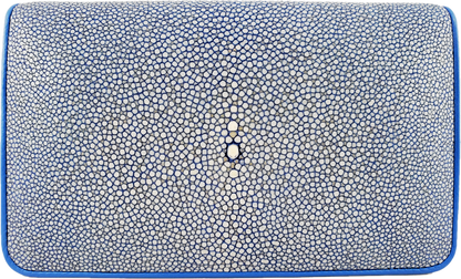 Genuine polished stingray leather medium crossbody purse/ clutch/ wristlet