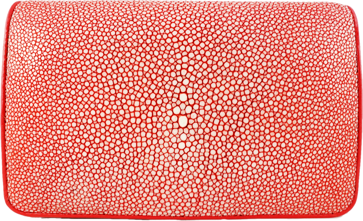 Genuine polished stingray leather medium crossbody purse/ clutch/ wristlet